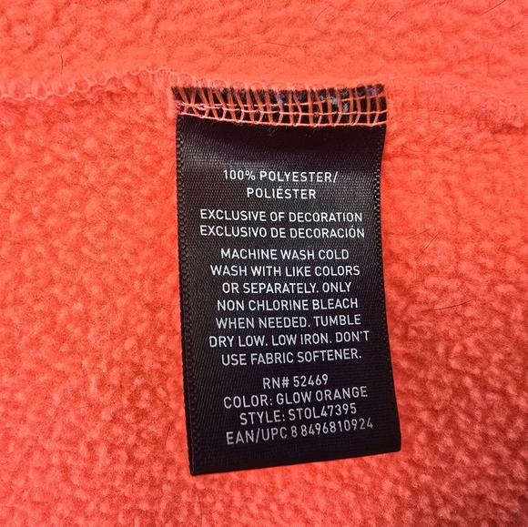 Swiss Tech Women's Vibrant Red Orange Pinkish Hoodie with Blue Trim - Picture 14 of 14